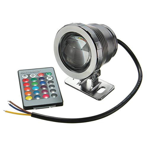Corneliaa Waterproof 10W RGB LED Light Garden Fountain Pool Pond Spotlight Super Bright Underwater Light Lamp With Remote Control