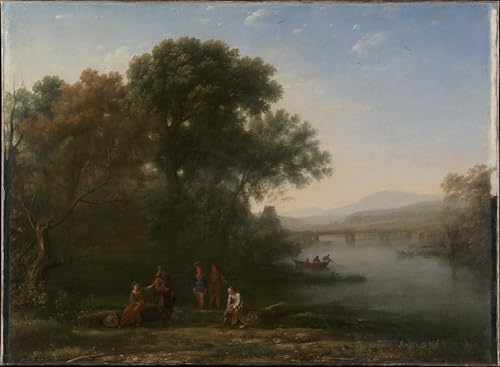 Artiste célèbre Claude Lorrain peinture toile 60x90cm pour mur vide