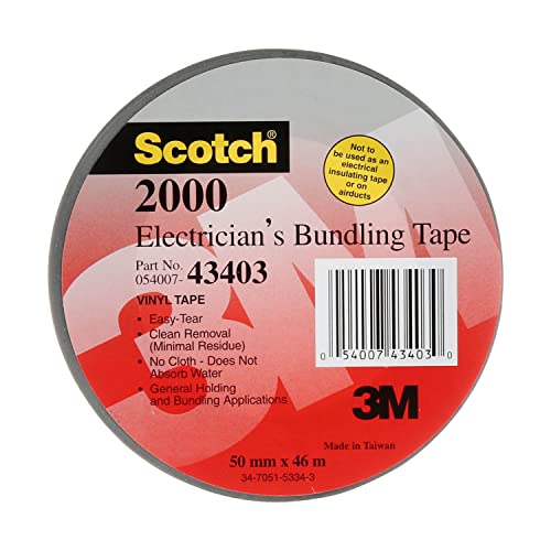 Cinta ducta 2000 Scotch 2 en x 50 yd para electricistas caja de 12 rollos