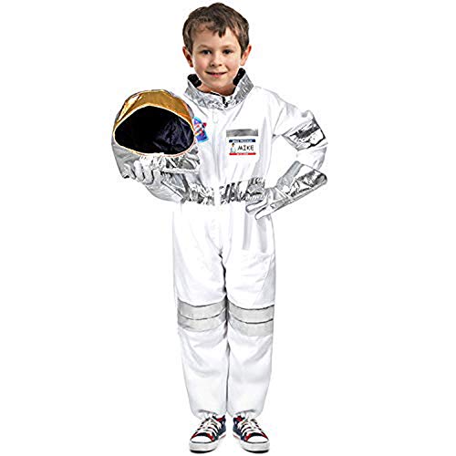 Children's Astronaut Costume Space Pretend Dress up Role Play Set for Kids Boys
