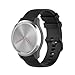 Anrir 18mm Silicone Watch Band for Garmin Vivoactive 4S, Vivomove 3S 39mm, Venu 2S, Forerunner 255s, Fossil Women's Gen 6/5E 42mm, Q Venture Gen 4 HR, Sport 41mm - Black