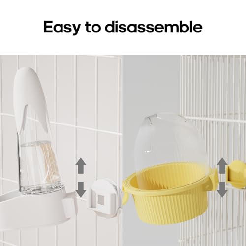 No Mess Bird Feeder Water Dispenser Set, Automatic Hydration, Bird Cage Accessories for Cockatiels Parrots Lovebirds Canarys Finches Budgies and Other Small to Medium Sized Birds - Image 7