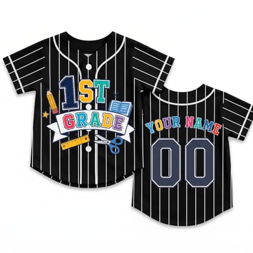 Camiseta personalizada de béisbol para el primer día de escuela, camiseta deportiva personalizada para pre-kínder
