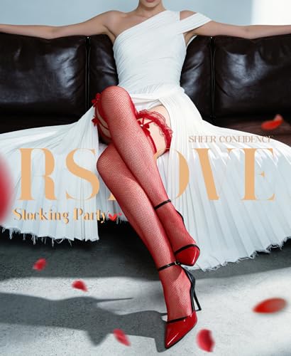 Image of RSLOVE Women Fishnet Stockings Sexy Thigh High Pantyhose Women Tight Hosiery