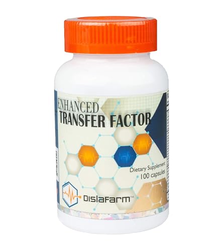 Dislafarm Transfer Factor Enhanced, 100 Natural Capsules, Immune Support - Transfer Factor from Cow Colostrum, Egg Yolk & Special Blend of Mushrooms