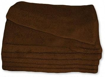 16X27 Cotton Hand Towels 36Pack, 60Pack Dark Brown for Salons, Golf Courses
