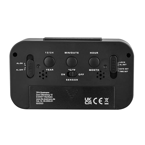 Tfa Dostmann Lumio Sveglia Radiocontrollata Nero - 3