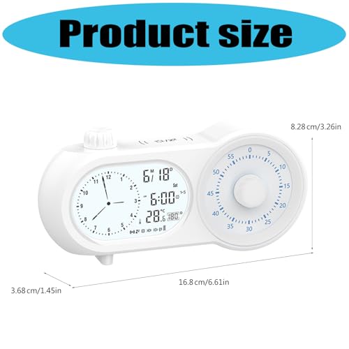 Reloj digital LCD con fecha semana y termómetro digital con alarma de repetición mecánica 8
