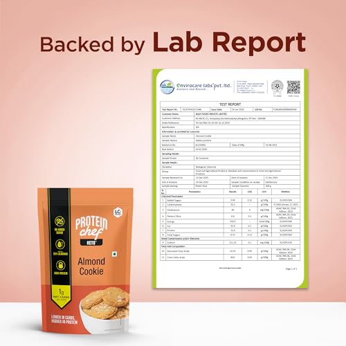 Image of Lo! Foods - Keto Almond Cookies (200g), High Protein, No added sugar, 1.2g net carbs per cookie, Lower in Carbs, Higher in protein