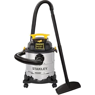 Stanley Wet/Dry Vacuum, 6 Gallon, 4 Horsepower, Stainless Steel Tank