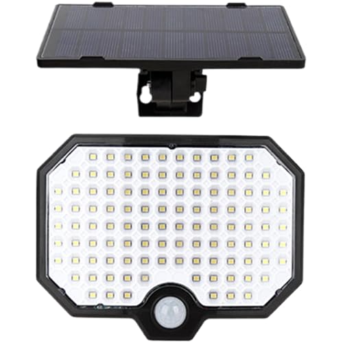 Apliques de pared solares | Lámpara de pared impermeable con sensor de movimiento, lámpara de energía solar, aplique de pared solar ranurado, aplique de pared exterior para jardín, patio
