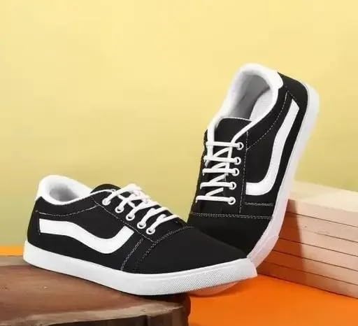 Image of Lightweight Breathable Sneakers for Men - All-Day ComfortTennis Black 101