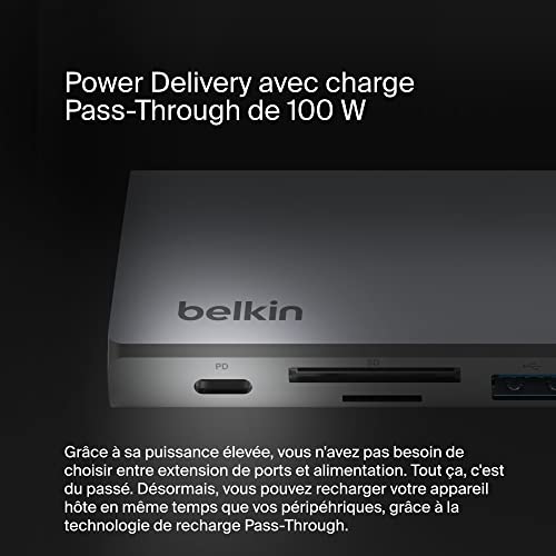 Hub USB-C Belkin adaptateur multiport avec lecteur carte SD micro SD