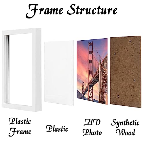 ijuerybai 6 Sets 27,9 x 27,9 cm Bilderrahmen, Rahmen für 27,9 x 27,9 cm Leinwand Collage Foto Poster Zertifikat Wand Galerie… – Ansicht 2