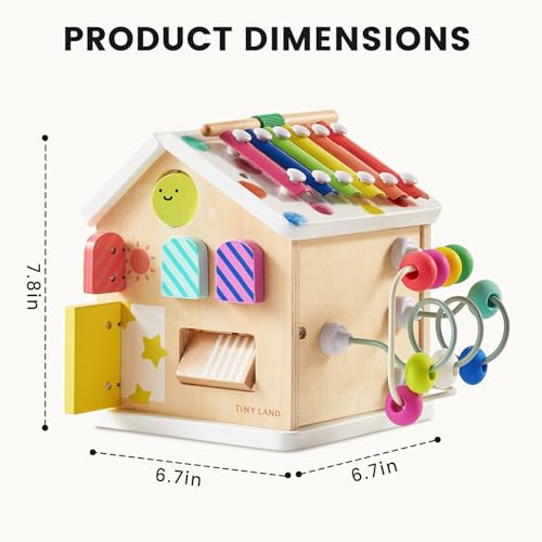 Tiny Land 9-in-1 Wooden Activity Cube, Educational Toy for Toddlers by Tiny Land - Used condition - Image 7