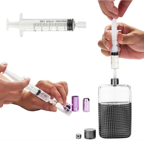 Image of Dropper Bottles 0.1&0.3 oz with 5ml Syringe Extract Tool, 5ml & 10ml Thick Dark Amber Glass Tincture Bottles with Eye Droppers-Leakproof Essential Oils Small Bottles with Scale Lines