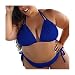 Maillot de Bain Femme Maillot de Bain Bikini Femmes Solide Push Up rembourré Plus Taille Bikini Set