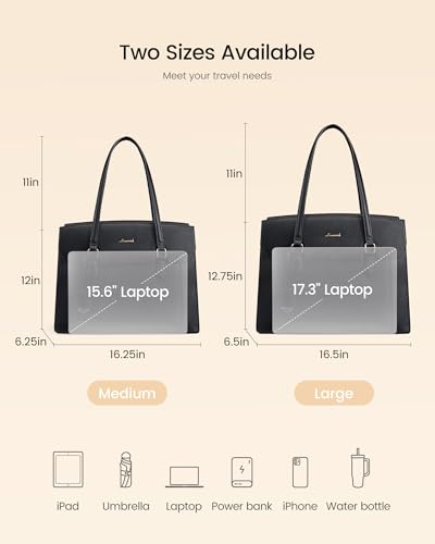 LOVEVOOK Laptop Tote Bag with Cup Holder