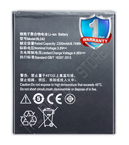 Image of THE BATTERY STORE Original BL242 Battery for Lenovo A6000 / K3 / K30-W / A3860 / A3580 / A3900 / A6010 Battrey with 1 Year Warranty*** (H157)