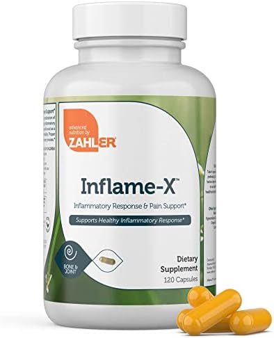 Zahler Inflame-X, Advanced Anti Inflammatory Supplement with Turmeric Curcumin - Turmeric Supplement Ginger Supplement with Herbs for Natural Inflammation Support - Turmeric Ginger, 120 Capsules