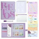 WHEN PIGS FLY - Libreta de Ahorro A5 Completamente en Español - Agenda Ahorro Dinero Español - Carpeta Ahorro Dinero - Organizador de dinero - Carpeta de Ahorro de Dinero (Morado)