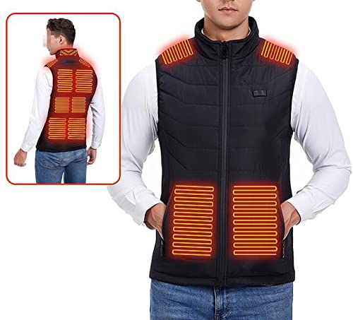 GHKWXUE Chaleco calefactable Unisex for Hombres y Mujeres, 11 Zonas de calefacción, 3 Controles de Temperatura, Abrigo Ligero con calefacción eléctrica, tamaño Ajustable for Senderismo al Aire Libre Cover