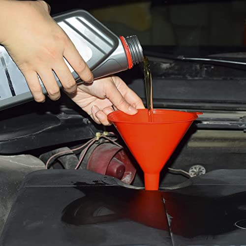 Dedc 5 Pcs Set Oil Funnels, Multi-Functional Plastic Funnel With Flexible Spout Extension And Mesh Screen Filter, Wide Mouth Gas Funnels, Fuel Funnel Set For Car, Motorcycles #TOP7
