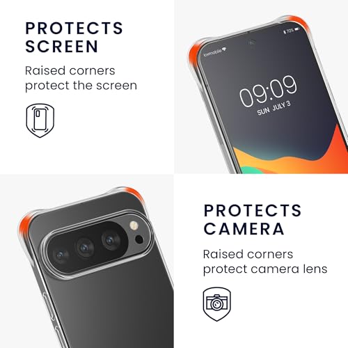 kwmobile Crossbody Case Compatible with Google Pixel 10 Pro XL Case - Clear TPU Phone Cover w/Lanyard Cord Strap - Transparent/Black - image 3