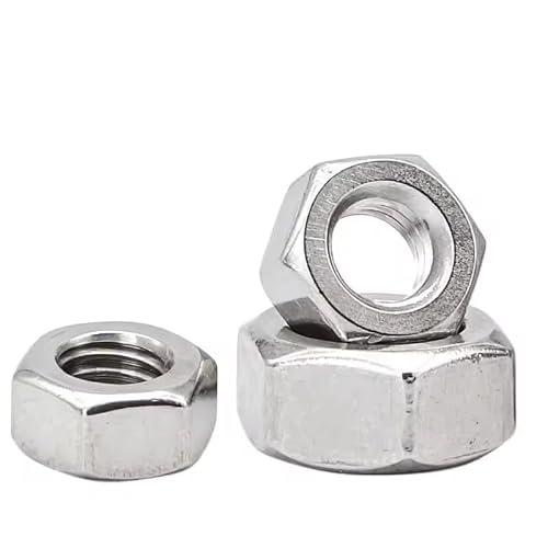 Hexagon Hex Nuts Metric DIN934 M2 M2.5 M3 M4 M5 M6 M8 M10 M12 M14 M16 M18 M20 M22 M24 Carbon Steel Stainless Steel Hex Nuts(Carbon Steel,M3 50pcs)