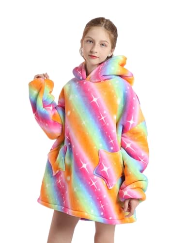 Sweat à capuche filles coupe surdimensionnée avec grande poche pour l'hiver