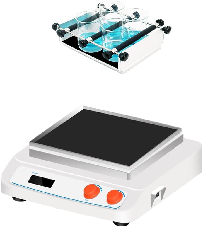 Laboratory Orbital Shaker Circumferential Mixer Shaker Common Flasks Culture Dishes Beakers Mixing Instrument with Adjustable Tray Amplitude 8mm Shaking Mode Orbital