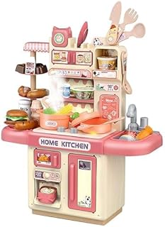 مجموعة ألعاب مطبخ دريم كيتشن، لعبة طبخ تظاهرية واقعية، مجموعة مطبخ حديثة، موقد مضيء يشبه الحوض الحقيقي متعددة الألوان من كيديج (لون عشوائي)