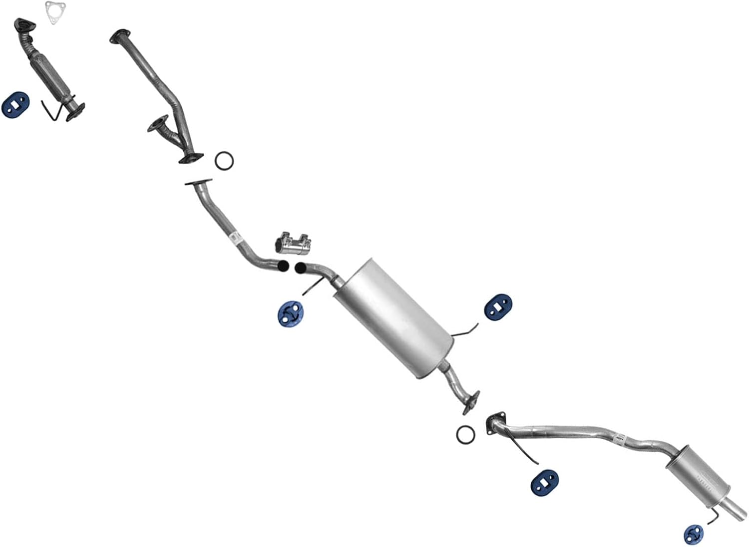 Pipe Muffler Rear Muffler Exhaust System Replacement Parts For Mazda MPV 2002 2003 2004 2005 2006