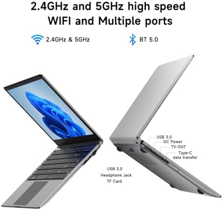 Exilapsire 16 inch Laptop Computer,8GB RAM 256GB SSD Storage Laptop PC,with AMD A9 Processor(up to 3.2GHz),IPS FHD Display,Win11 Pro,Students & Work Notebook Computer,9000mAh Battery,Cooling System — view 5
