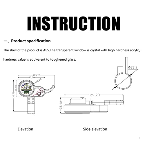 Ecran LED et accélérateur 52V pour trottinette Zero 10X et Kugoo G1
