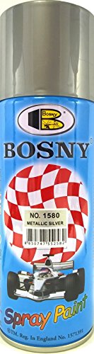 BOSNY 1580 Aerosol Spray Paint, Silver Glossy Finish 400ml