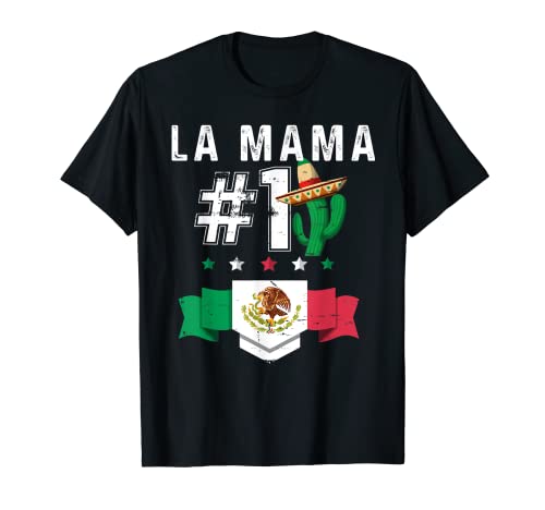 Mama Numero 1 Camiseta Madre Mexicana Divertente Messicana Mamma Maglietta