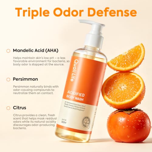 Acidified Body Wash, pH-Optimized Odor Control, 10.1 Fl Oz Detail