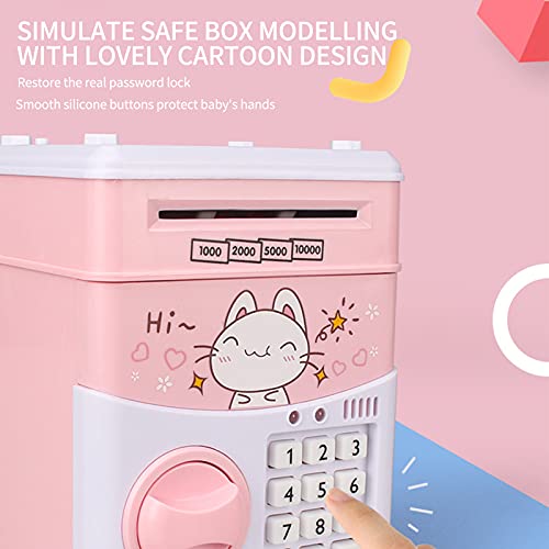 Bongao Cofrinho eletrônico Mini ATM Senha Banco de dinheiro Dinheiro Moedas Caixa de poupança Papel