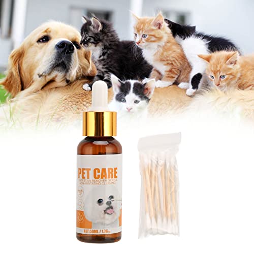 Removedor de manchas de lágrima de animais de estimação, solução hidratante universal de removedor d