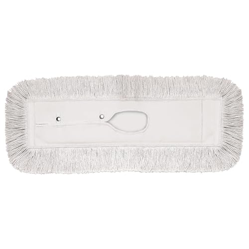 Image of Rubbermaid Commercial Products Kut-A-Way Dust Mop Head Replacement, 36-Inch, White, for Tile /Hardwood /Vinyl Floor Cleaning