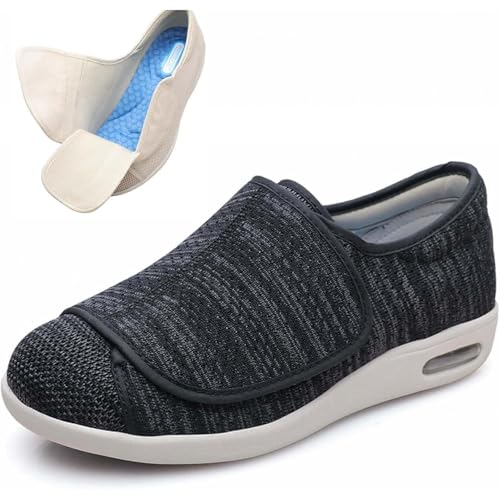 Zapatos Ligeros para Diabéticos para Personas Mayores, Zapatillas con Cierre Ajustable, Calzado para Pies Hinchados, Zapatillas Transpirables para Alivio y Cuidado de los Pies