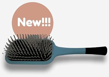 iBeautyTM Paddle Brush Nylon Pins for Increase Blood Flow to Scalp - Matte Blue