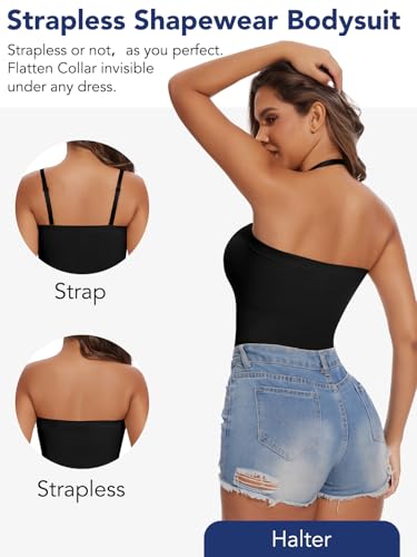 SHAPERIN Strapless Shapewear Women Tummy Control Bodysuit Seamless One Piece Body Suit Shaper Tube Tops Sexy Leotard4