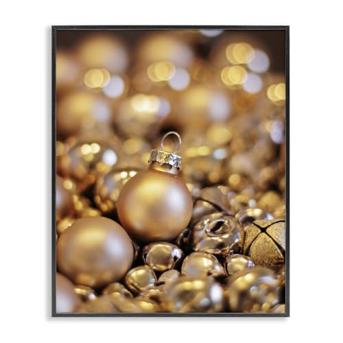 Christmas Ornaments Bells Holiday, 16 x 20 Inch Framed Giclée Print