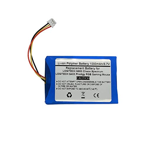 Batterie 533-000130 pour souris Logitech G900 1000mAh 3.7V