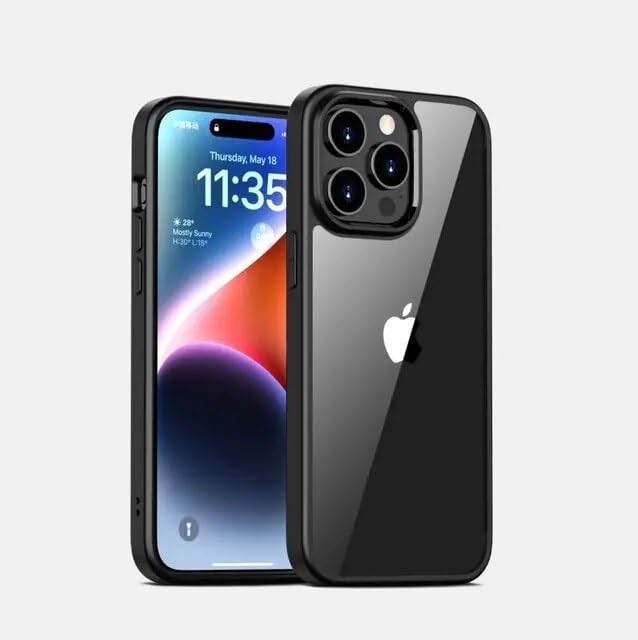 Amazon Basics Transparent Hard Back Case Cover for Apple iPhone 14