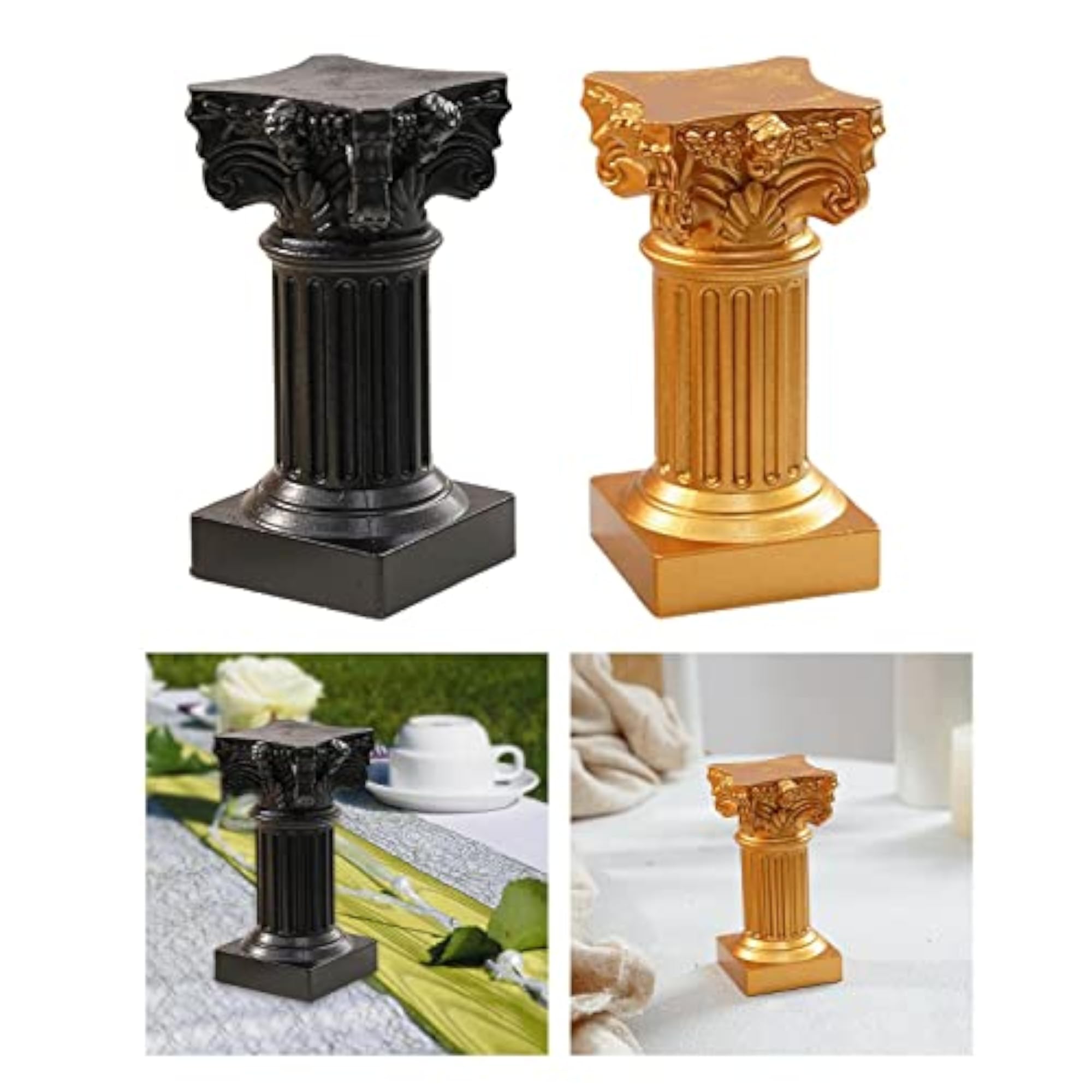 Miniature Roman Pillar Statue Pedestal for Home Decor