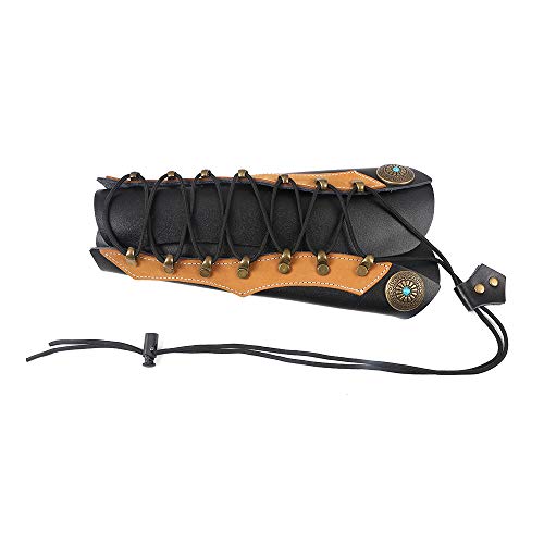 Huntingdoor Cow Leather Arm Guards Archery Arm Protector Hunting Shooting Arrow Bow Gear Accessories, Pro Force Forearm Guard, Laces Wristband Arm Guards Gauntlet Cuff Medieval Bracers for Adult Youth Huntingdoor Cow Leather Arm Guards Archery Arm Protector Hunting Shooting Arrow Bow Gear Accessories, Pro Force Forearm Guard, Laces Wristband Arm Guards Gauntlet Cuff Medieval Bracers for Adult Youth