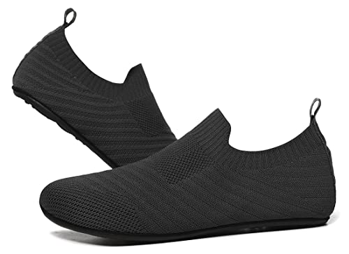 Image of SLEVEL Lightweight Non Slip Travel Indoor Grip House Slipper Socks Unisex Adult Around The House Floor Home Shoes for Women Men